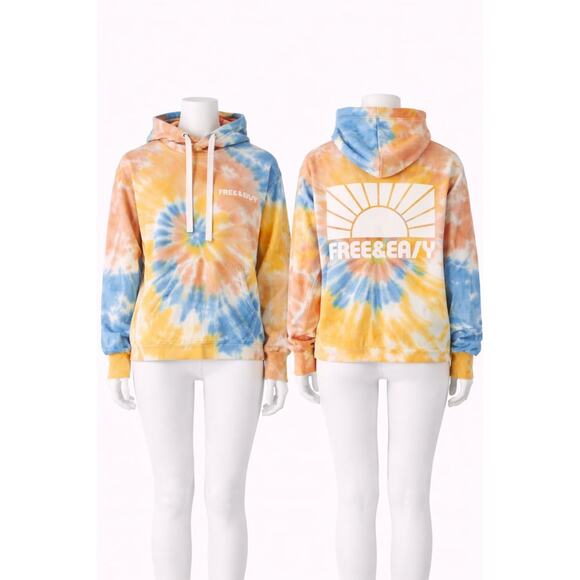 Madewell x Free & Easy Tops - Madewell x Free & Easy Tie Dye Hoodie Sweatshirt Sunrise Graphic XS NWT